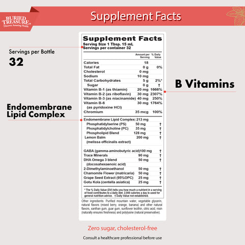 Added Attention – Liquid Supplement for Kids with DHA, B Vitamins & Phospholipids | Brain-Friendly Nutrients in a Natural Raspberry Flavor | 16 oz
