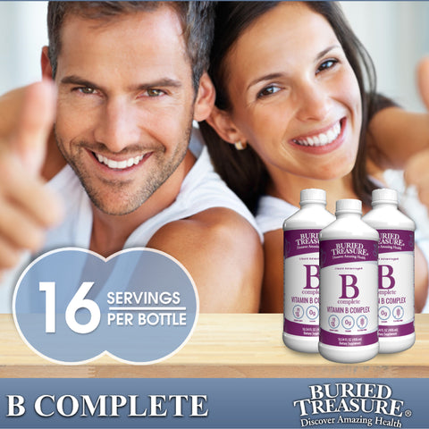 B Complete Liquid Supplement, B-Complex, Adrenal & Metabolism Support, 16 servings