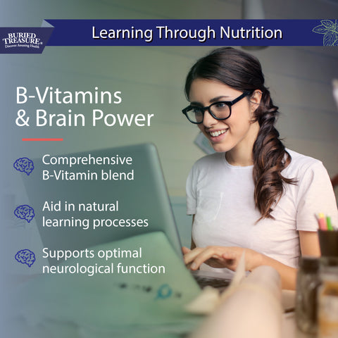 Woman working on laptop using Neuro Nectar brain power neurological for learning processes