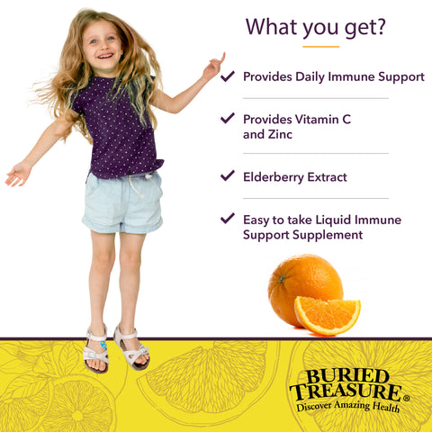 ACF Children's Liquid Supplement, Immune Support for Children, Natural Fruit Flavors, 16 servings