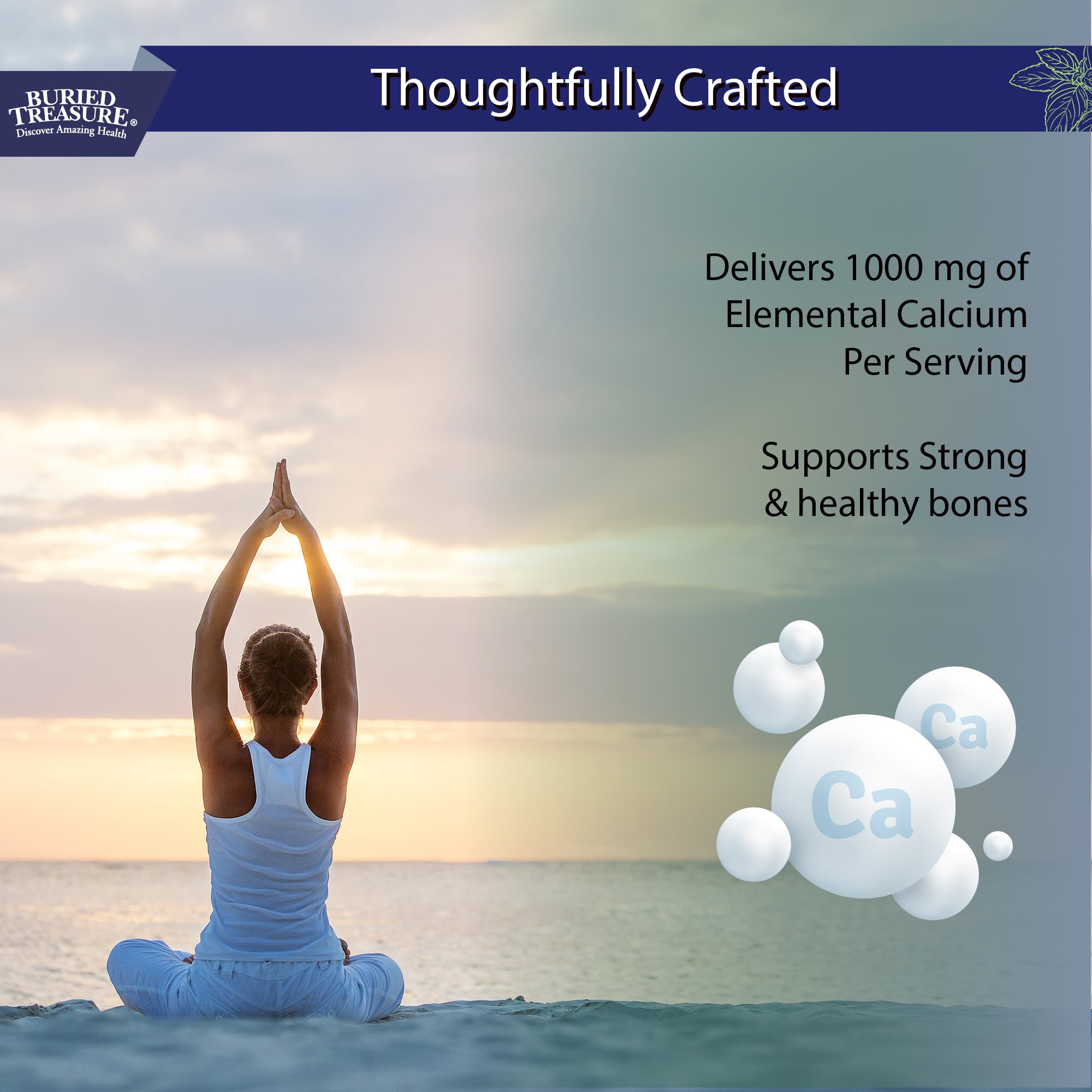 Calcium Plus – Blueberry Liquid Supplement with Calcium Citrate, Vitamin D, Magnesium & Zinc | 16 oz | No Sugar | Clean-Label Formula