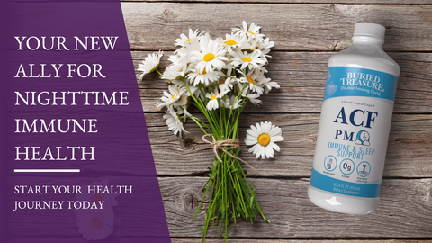 Banner image of Buried Treasure ACF PM for immune and sleep support.
