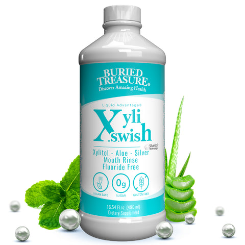 Xyli Swish All Natural Formula Nano Silver, Xylitol & Aloe Mouth Rinse 48 servings