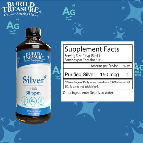 Buried Treasure Silver 30ppm, 16.54 fl oz, 96 servings