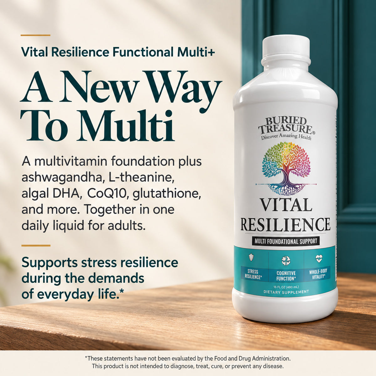 Buried Treasure Vital Resilience Liquid Functional MULTI+ Everyday-stress support*