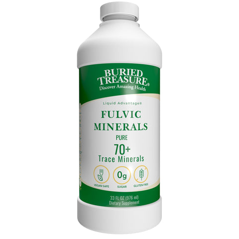 Fulvic Minerals Complex Humic Shale derived Essential Minerals, Natural Energy & Immunity Support, 32 servings