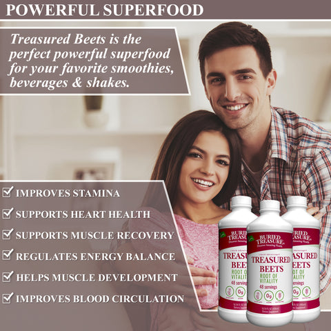 Treasured Beets Concentrated Beetroot Juice and Nitric Oxide Support- 16 servings