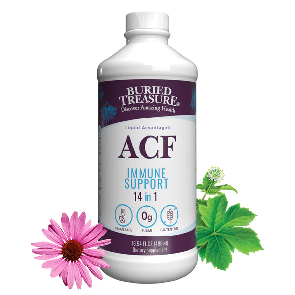 ACF 14-in-1 – Liquid Immune Support Supplement with Vitamin C, Zinc, Elderberry, and Botanicals | 16 Servings | Sugar-Free | Vegan