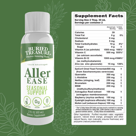 Buried Treasure Aller Ease Liquid Supplement, Support For Healthy Histamine Response, 6-2 fl oz