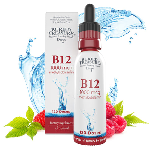 Buried Treasure B12 Drops Liquid Supplement, 120 servings, 2 oz