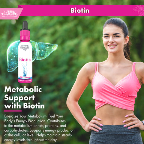 Biotin Drops Liquid Supplement, Supports Hair, Skin & Nails, 120 servings