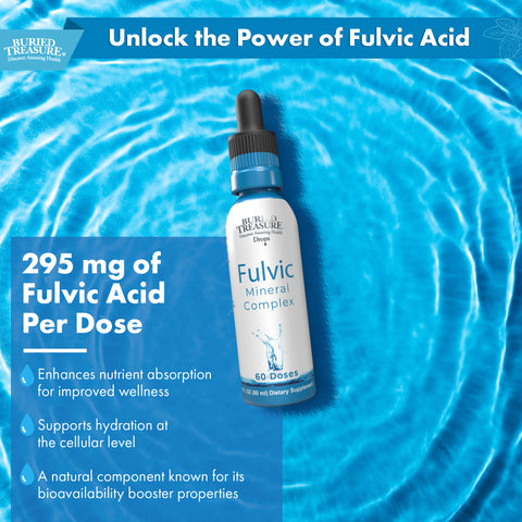 Fulvic Minerals Drops:  60 servings