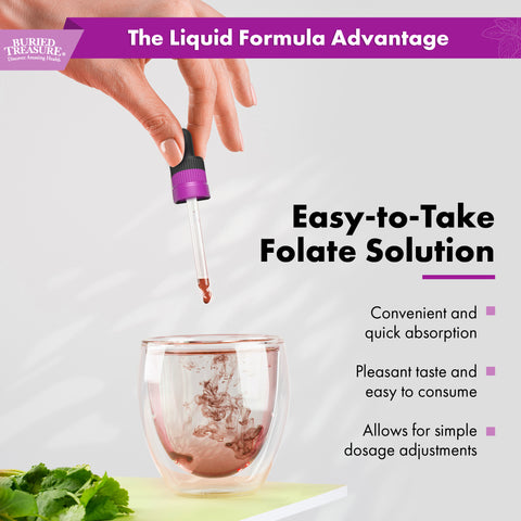 Folate Drops: Maintain healthy cell growth and promote metabolic health - 120 servings
