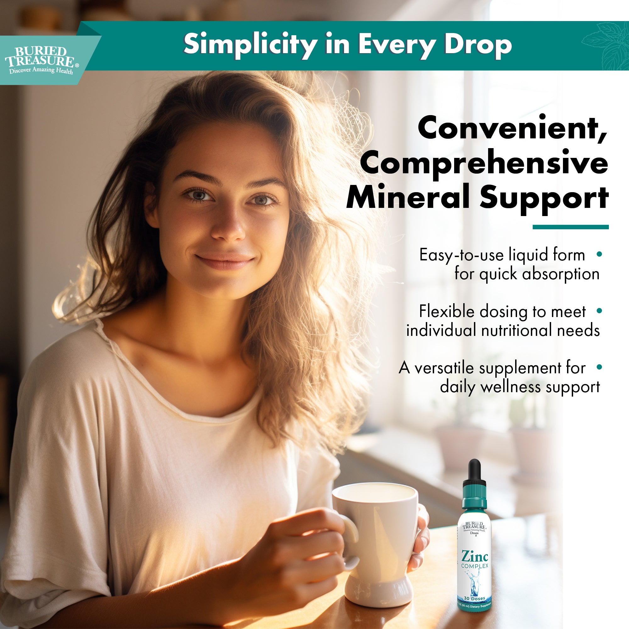 Zinc Drops – High-Potency Ionic Zinc Supplement, 11 mg Zinc Sulfate, 2oz