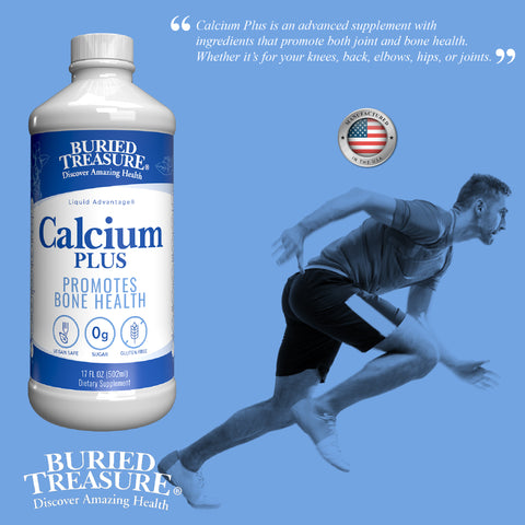 Calcium Plus Blueberry Liquid Supplement, Bone Health Support, 16 servings
