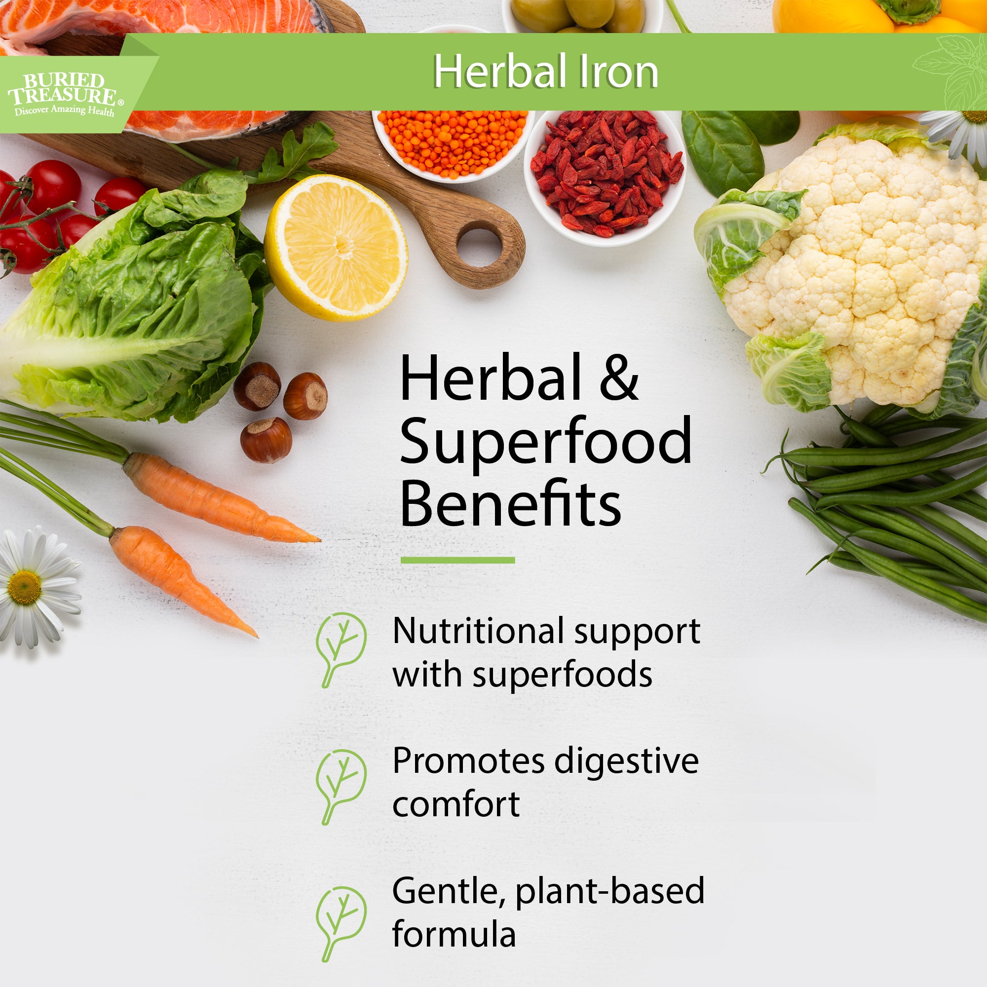 Herbal Iron – Liquid Iron Supplement with Vitamins & Herbs, 16 oz (48 Servings)amz