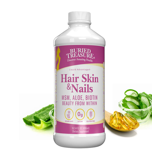 Buried Treasure hair, skin, and nails liquid supplement