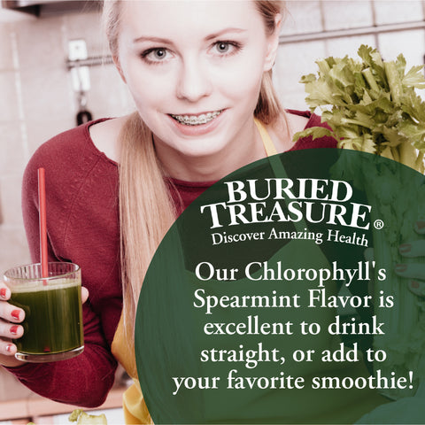 Liquid Chlorophyll All Natural 100 mg Chlorophyll Energy Boost & Detox - 16 servings