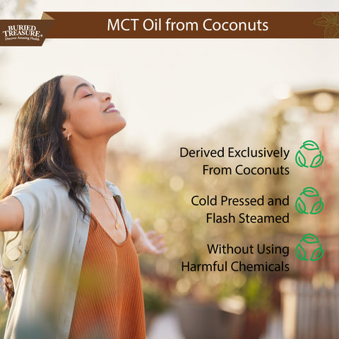 MCT Oil – Keto and Vegan MCTs C8, C10, C12 from Coconuts. Fatty Acid Brain & Body Fuel, Flavorless, Perfect in Coffee, Tea  & Protein Shakes 96 Servings