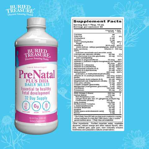 Prenatal Plus DHA Daily Multi Vegetarian Safe Liquid Supplement