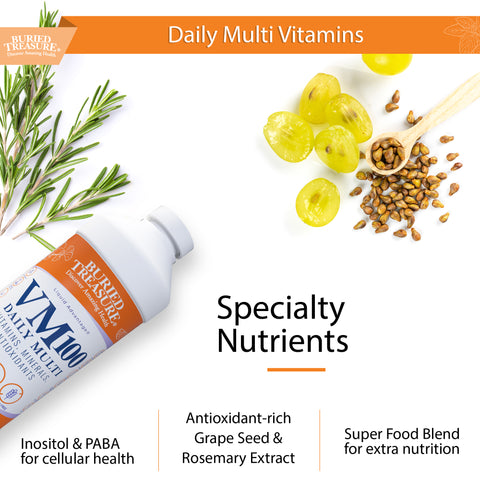 VM-100 Daily Liquid Vitamin & Mineral Supplement, 32 servings