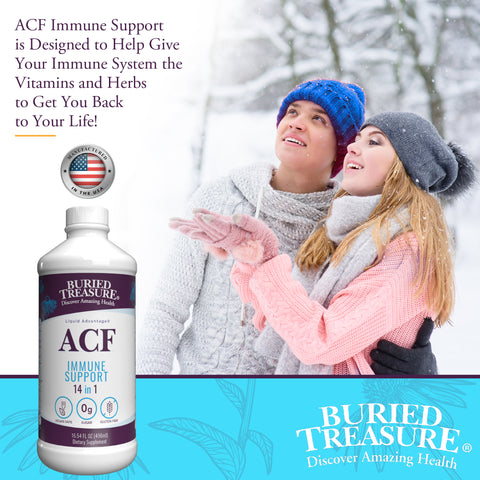 ACF Immune Support Liquid Supplement, Immune Support with Herbs, Vitamins & Minerals, 16 servings
