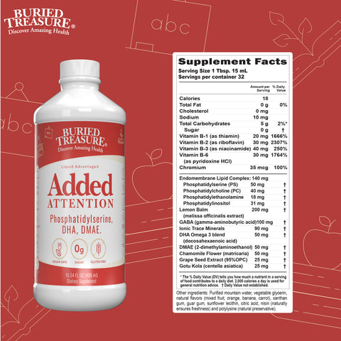 Added Attention Liquid Supplement, Focus Support, 32 servings, 16 fl oz