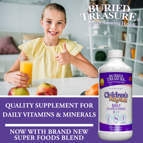Children's Daily Liquid Multivitamin, Vitamins & Minerals, Natural Fruit Flavors, 16 servings