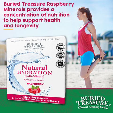 Buried Treasure Natural Hydration Shots - Raspberry 